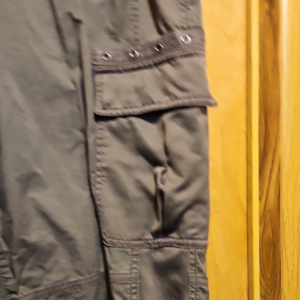 Lane Bryant Olive Green Cargo Capris - Picture 3 of 7